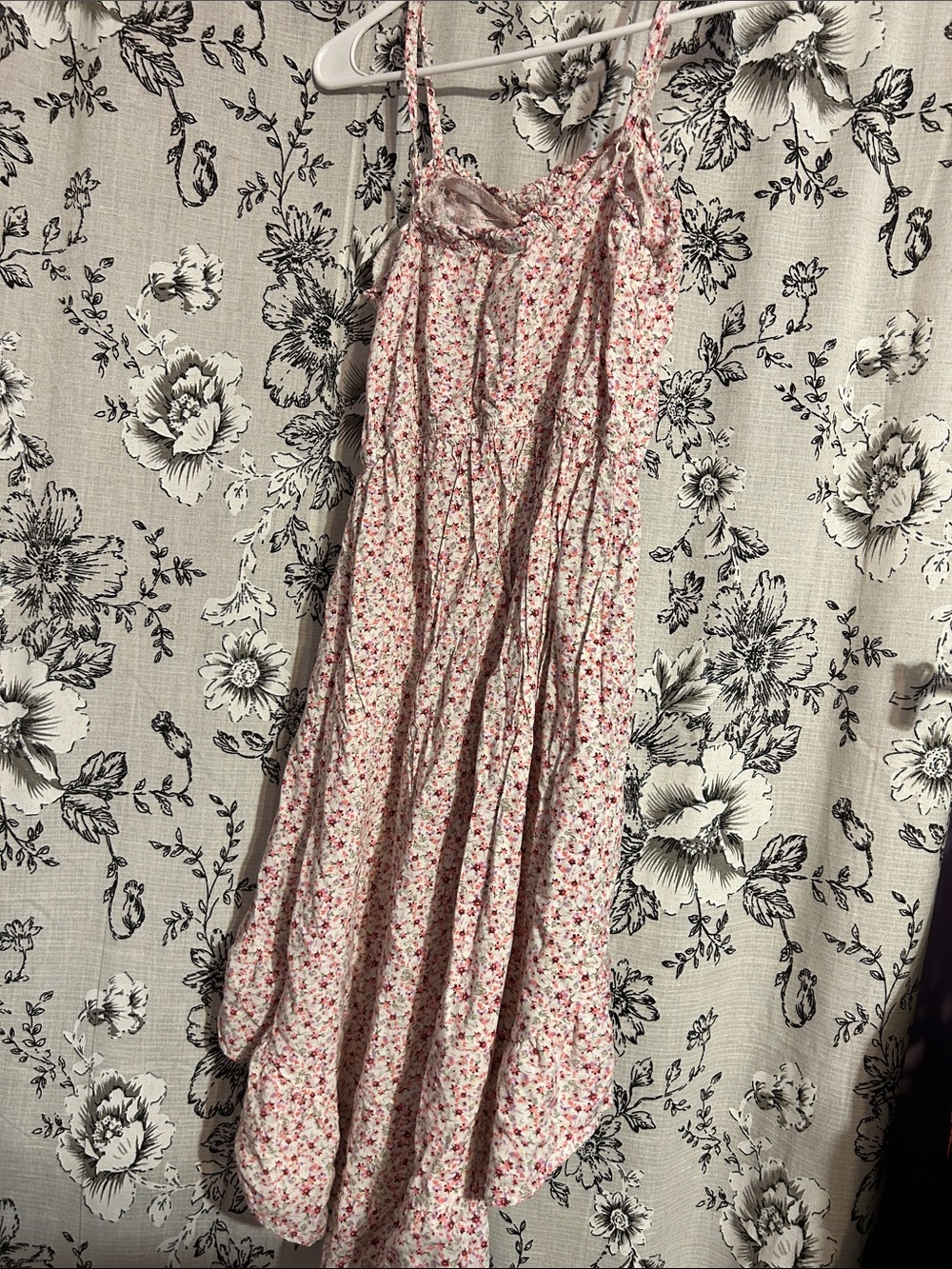 art class Pink Floral Ruffle High-Low Sundress - Picture 3 of 4